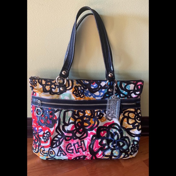 Coach Handbags - Coach Poppy Collection Multicolor Large Tote